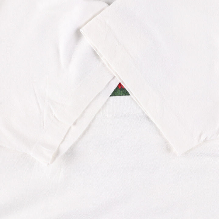 Vintage 90'S Hanes printed T-shirt, made in the USA, size L for men cotton white type Vintage Second Hand