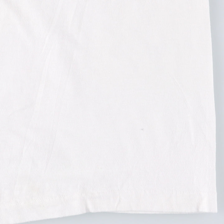 Vintage 90'S Hanes printed T-shirt, made in the USA, size L for men cotton white type Vintage Second Hand