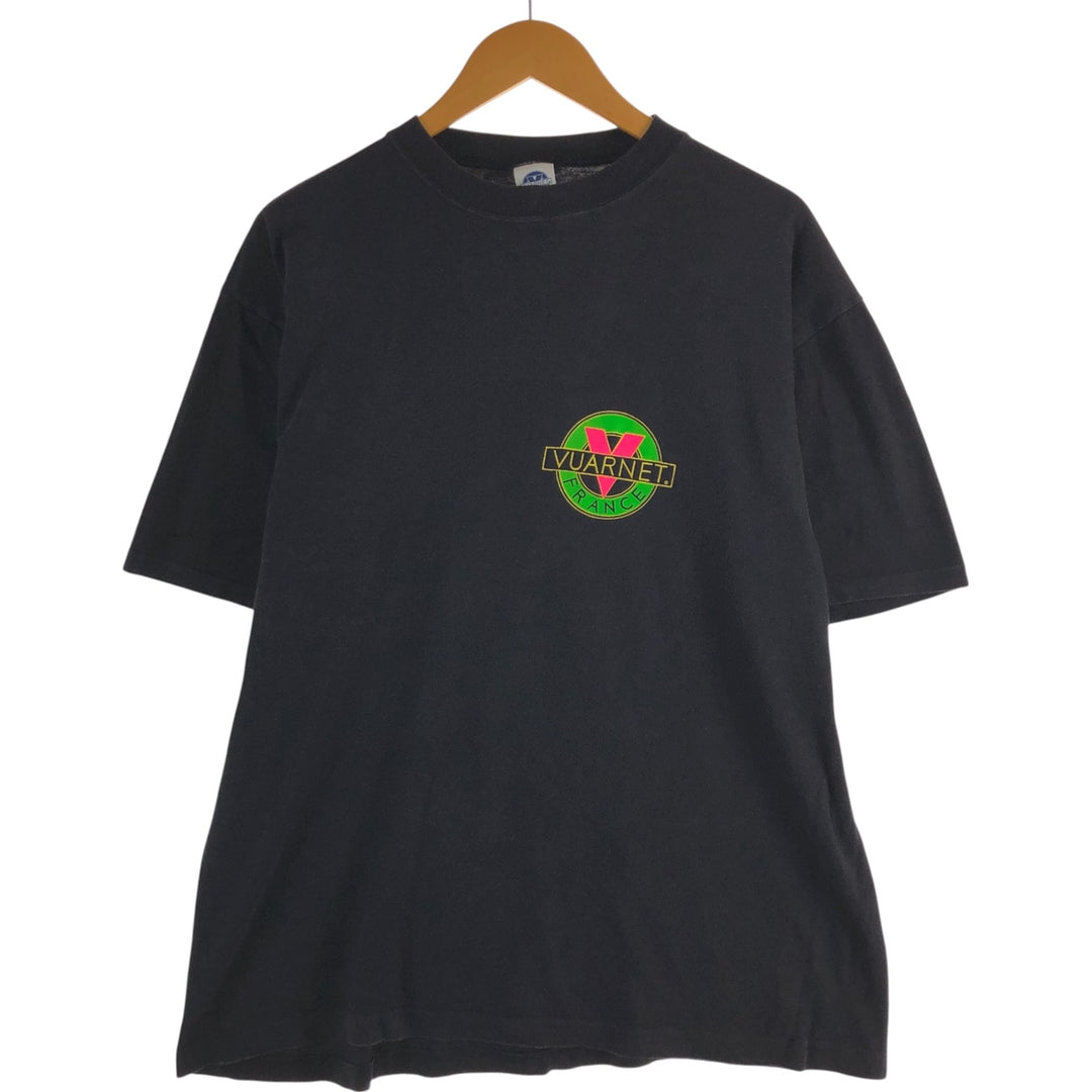 Vuarnet Printed T-shirt Made in Canada Men's Size L cotton black type Vintage Second Hand