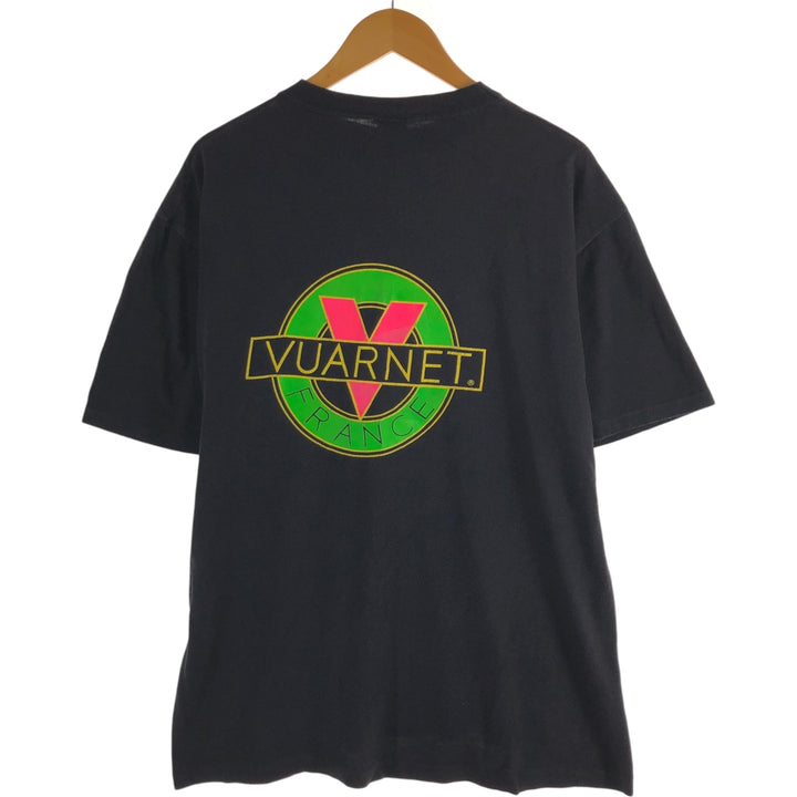 Vuarnet Printed T-shirt Made in Canada Men's Size L cotton black type Vintage Second Hand