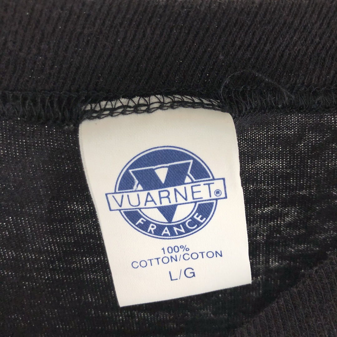 Vuarnet Printed T-shirt Made in Canada Men's Size L cotton black type Vintage Second Hand