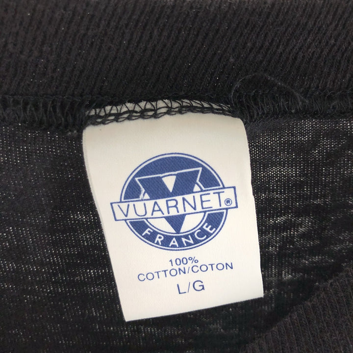 Vuarnet Printed T-shirt Made in Canada Men's Size L cotton black type Vintage Second Hand