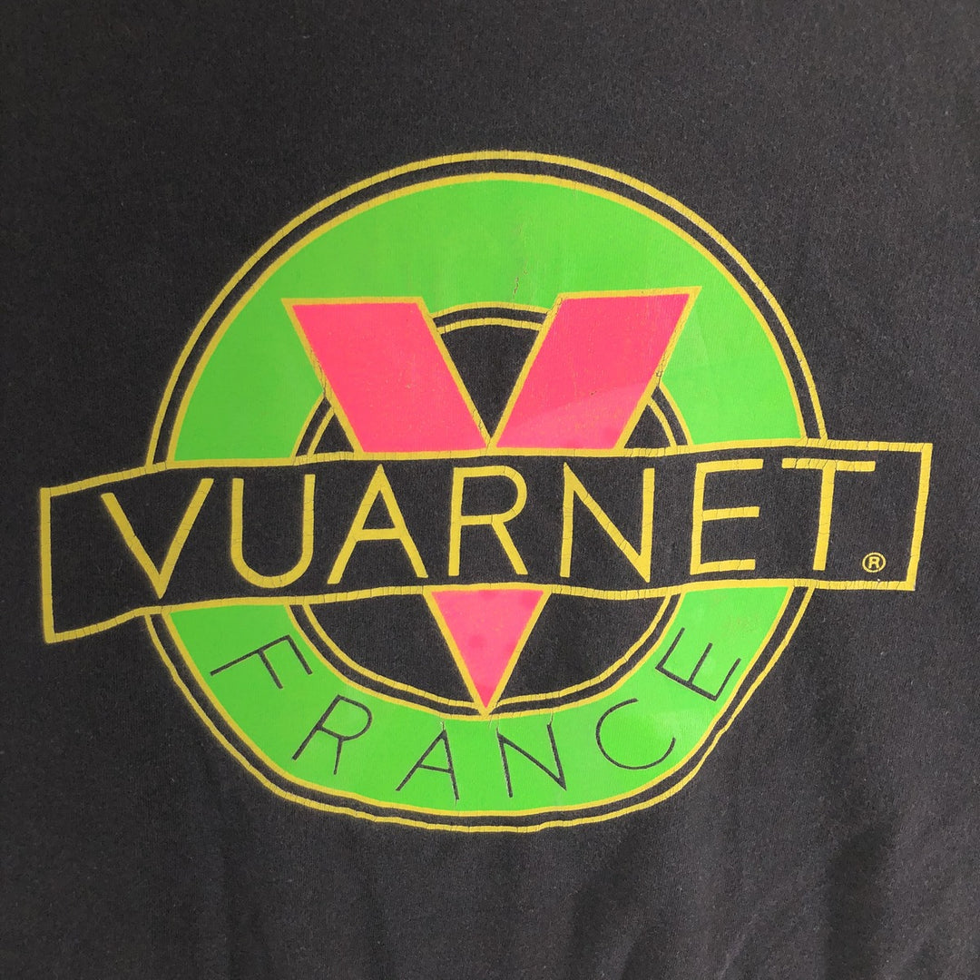 Vuarnet Printed T-shirt Made in Canada Men's Size L cotton black type Vintage Second Hand