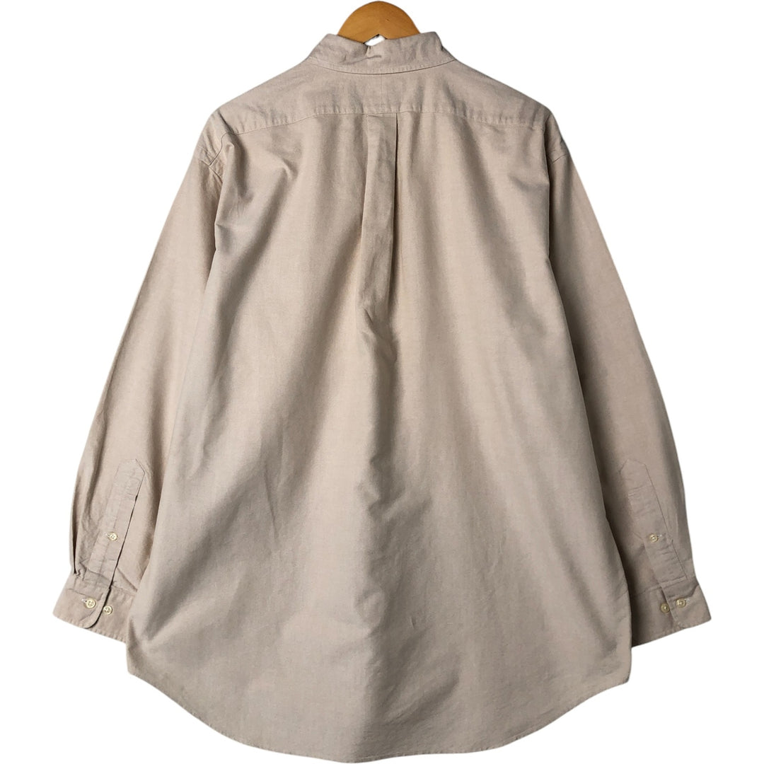 Ralph Lauren YARMOUTH long sleeve button down shirt, men's XL size cotton Beige type Vintage Second Hand