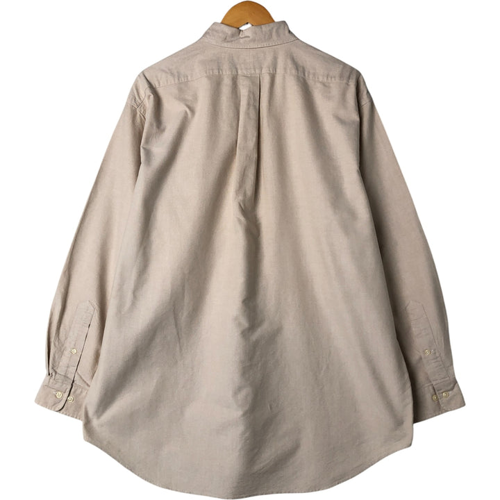 Ralph Lauren YARMOUTH long sleeve button down shirt, men's XL size cotton Beige type Vintage Second Hand