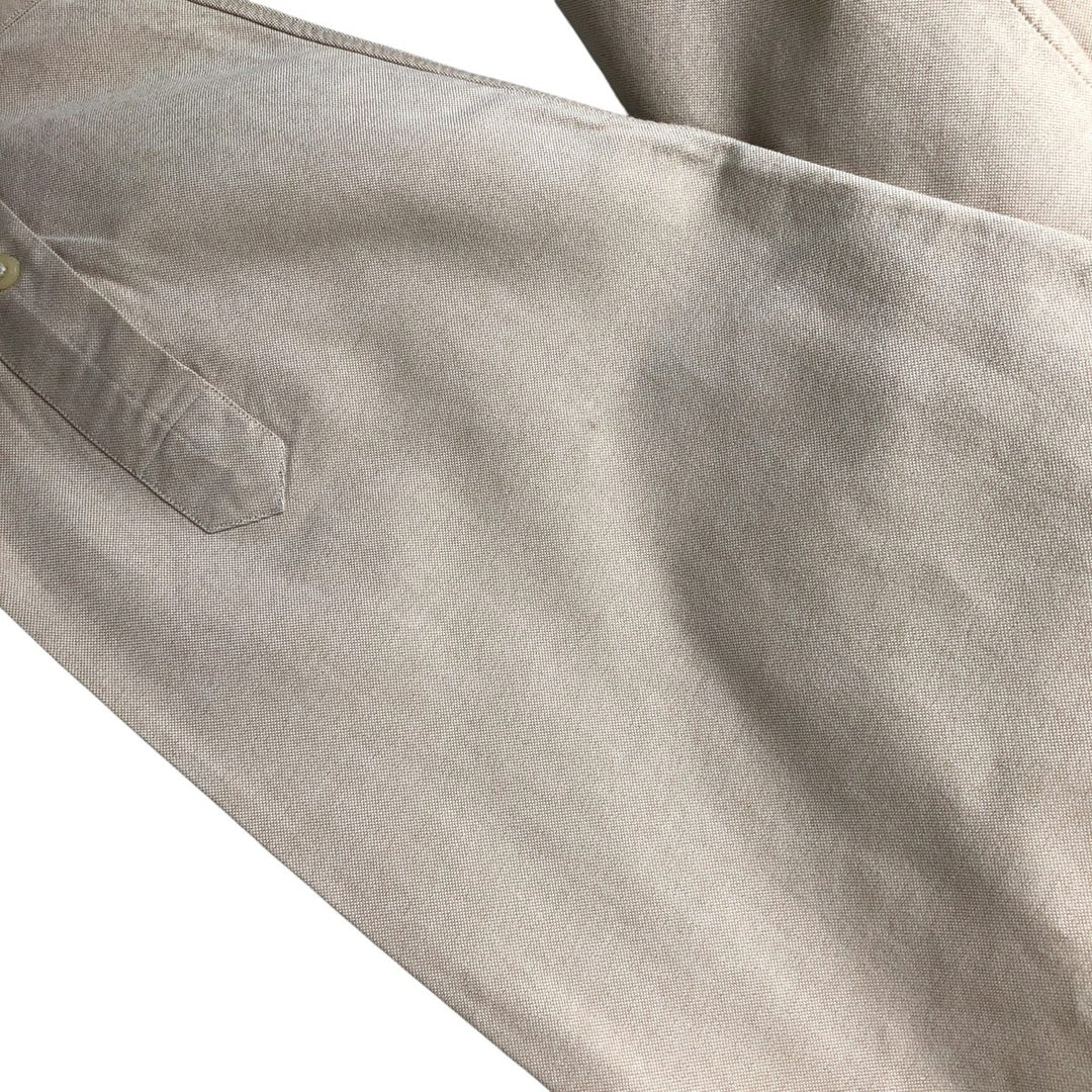 Ralph Lauren YARMOUTH long sleeve button down shirt, men's XL size cotton Beige type Vintage Second Hand