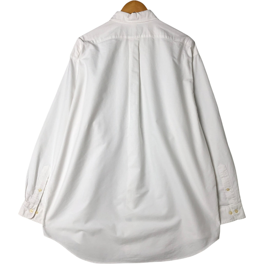 Ralph Lauren YARMOUTH long sleeve button down shirt, men's XL size cotton white type Vintage Second Hand