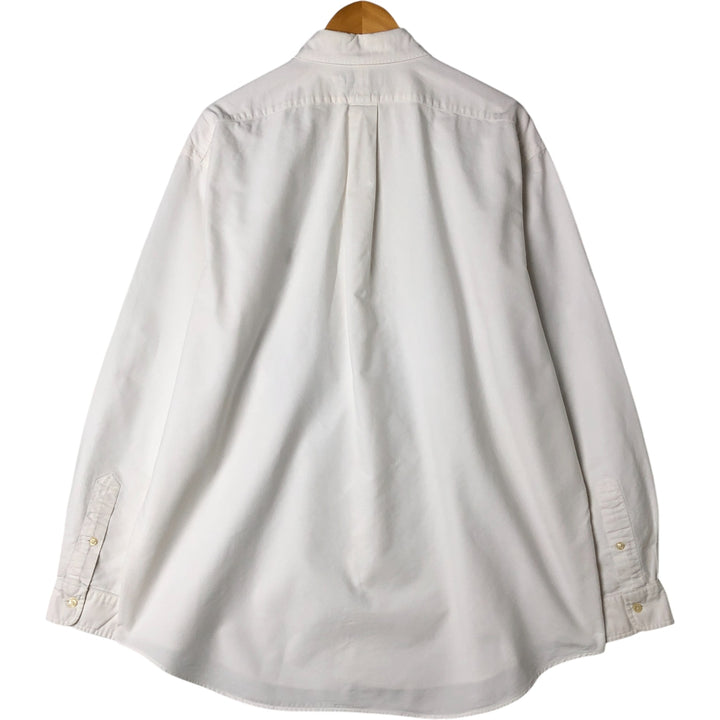Ralph Lauren YARMOUTH long sleeve button down shirt, men's XL size cotton white type Vintage Second Hand