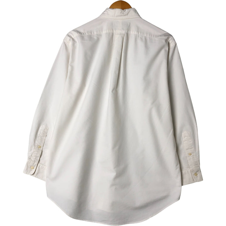 Ralph Lauren YARMOUTH long sleeve button down shirt, men's size M cotton white type Vintage Second Hand
