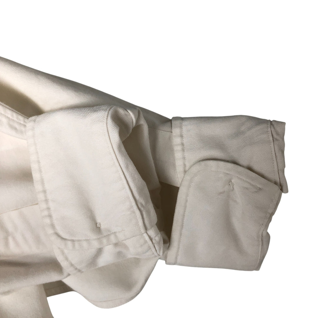 Ralph Lauren YARMOUTH long sleeve button down shirt, men's size M cotton white type Vintage Second Hand