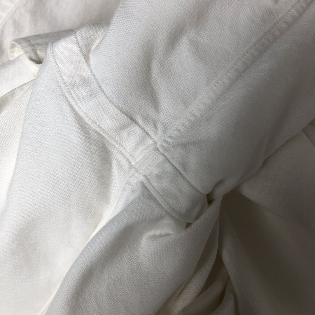 Ralph Lauren YARMOUTH long sleeve button down shirt, men's size M cotton white type Vintage Second Hand