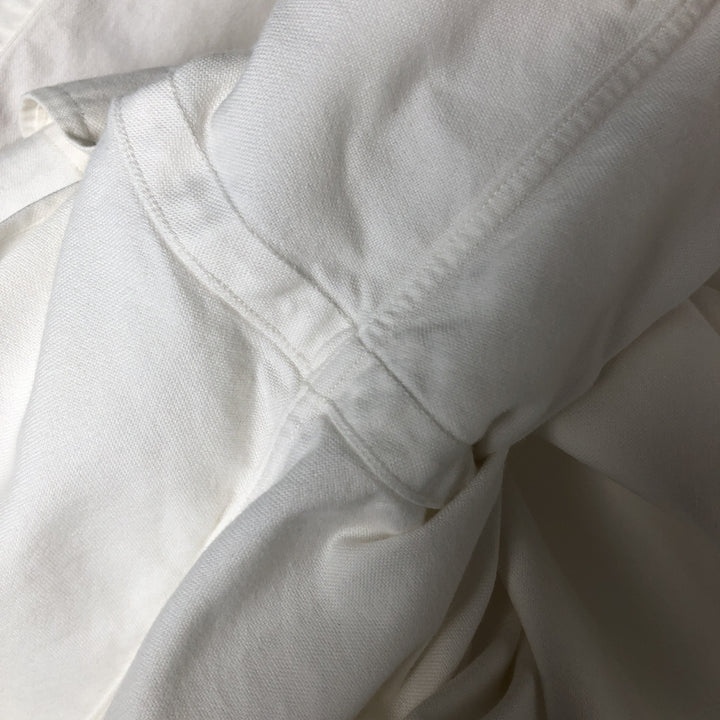 Ralph Lauren YARMOUTH long sleeve button down shirt, men's size M cotton white type Vintage Second Hand
