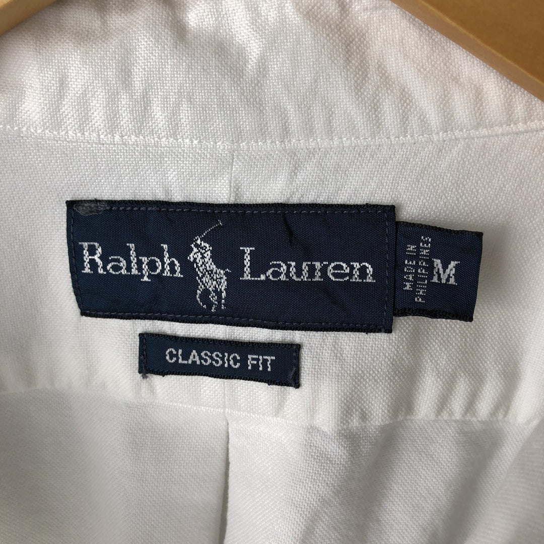 Ralph Lauren Classic Fit Long Sleeve Button Down Shirt Men's M cotton white type Vintage Second Hand