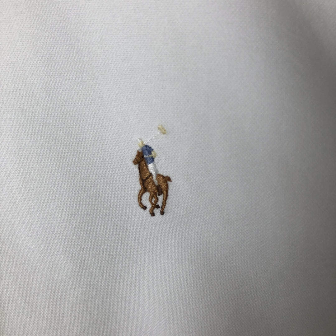 Ralph Lauren YARMOUTH long sleeve button down shirt, men's size L cotton white type Vintage Second Hand