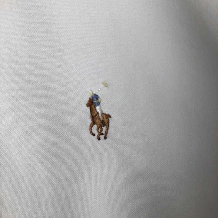 Ralph Lauren YARMOUTH long sleeve button down shirt, men's size L cotton white type Vintage Second Hand