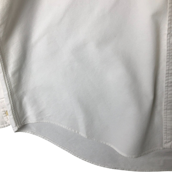 Ralph Lauren YARMOUTH long sleeve button down shirt, men's size L cotton white type Vintage Second Hand