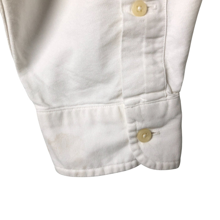 Ralph Lauren YARMOUTH long sleeve button down shirt, men's size L cotton white type Vintage Second Hand