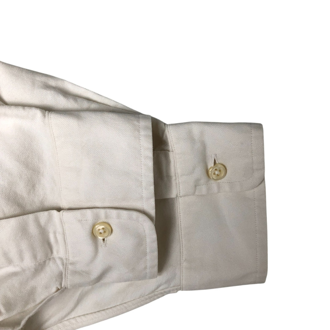 Ralph Lauren YARMOUTH long sleeve button down shirt, men's XL size cotton white type Vintage Second Hand