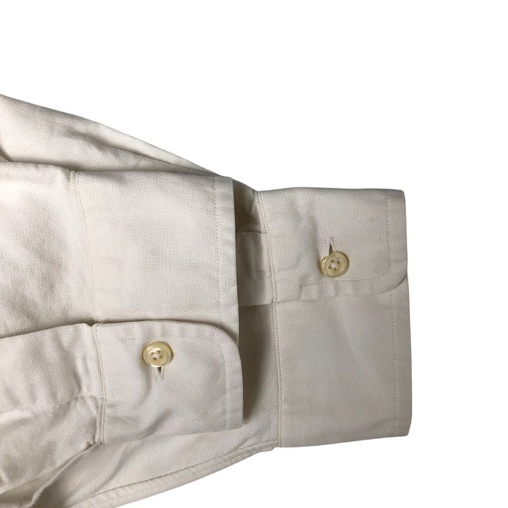 Ralph Lauren YARMOUTH long sleeve button down shirt, men's XL size cotton white type Vintage Second Hand