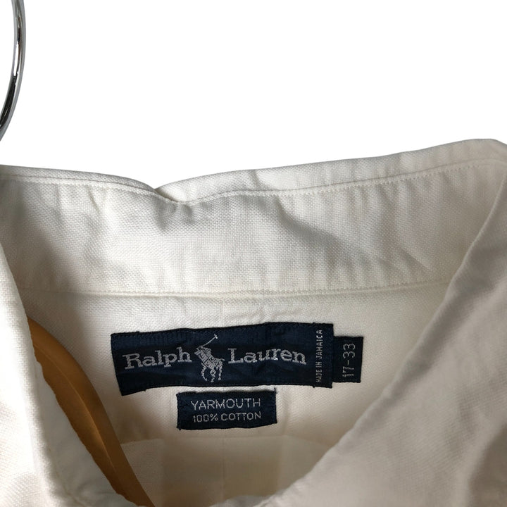Ralph Lauren YARMOUTH long sleeve button down shirt, men's XL size cotton white type Vintage Second Hand