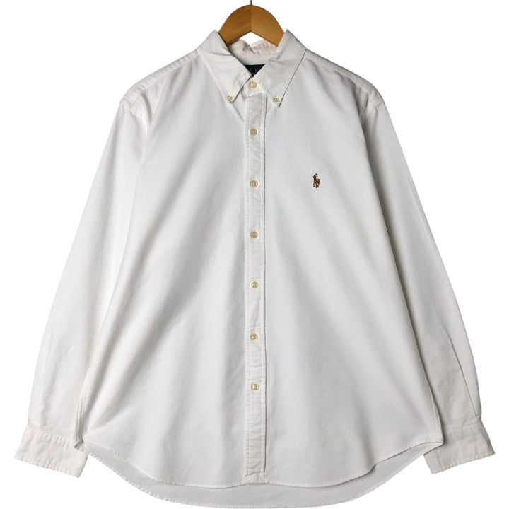 Ralph Lauren Classic Fit Long Sleeve Button Down Shirt, Men's Size L cotton white type Vintage Second Hand
