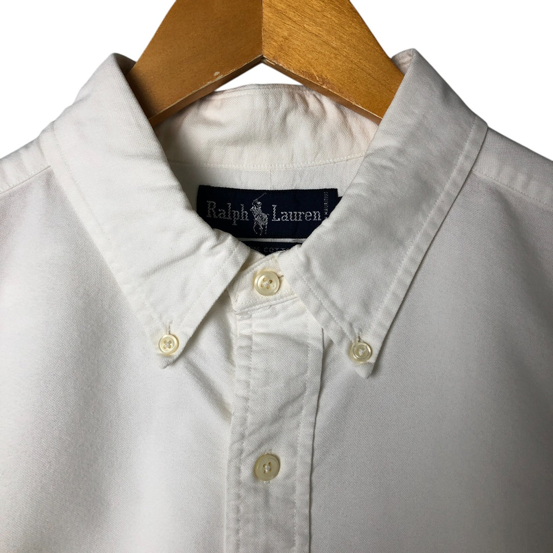 Ralph Lauren long sleeve button down shirt, men's XL size cotton white type Vintage Second Hand