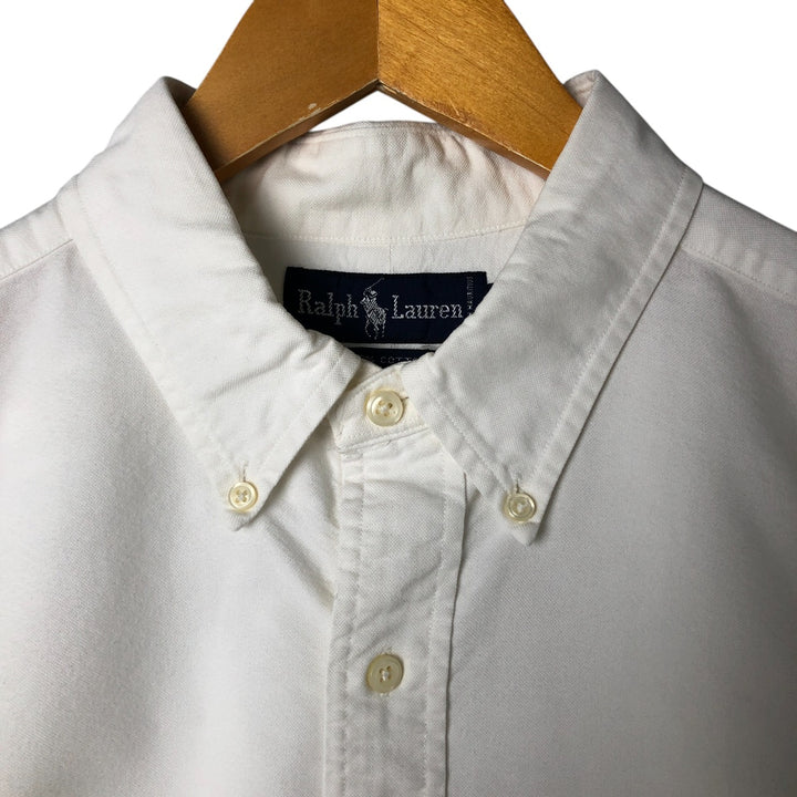 Ralph Lauren long sleeve button down shirt, men's XL size cotton white type Vintage Second Hand