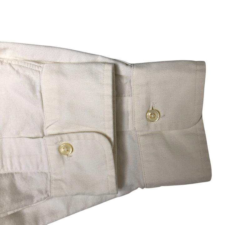 Ralph Lauren long sleeve button down shirt, men's XL size cotton white type Vintage Second Hand