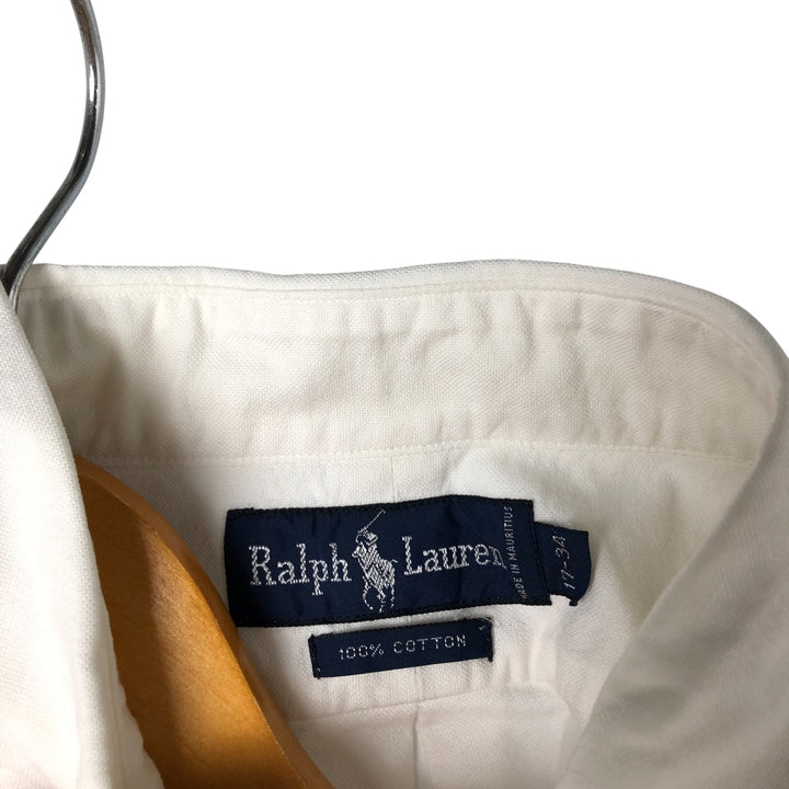 Ralph Lauren long sleeve button down shirt, men's XL size cotton white type Vintage Second Hand
