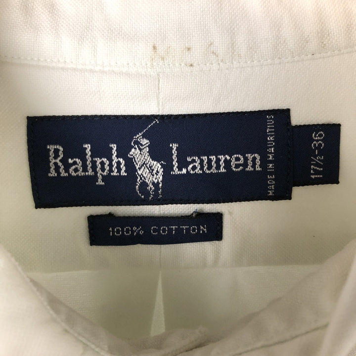 Ralph Lauren long sleeve button down shirt, men's XL size cotton white type Vintage Second Hand