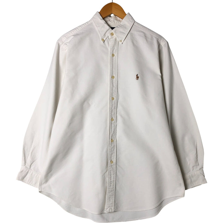 Ralph Lauren Classic Fit Long Sleeve Button Down Shirt, Men's Size L cotton white type Vintage Second Hand