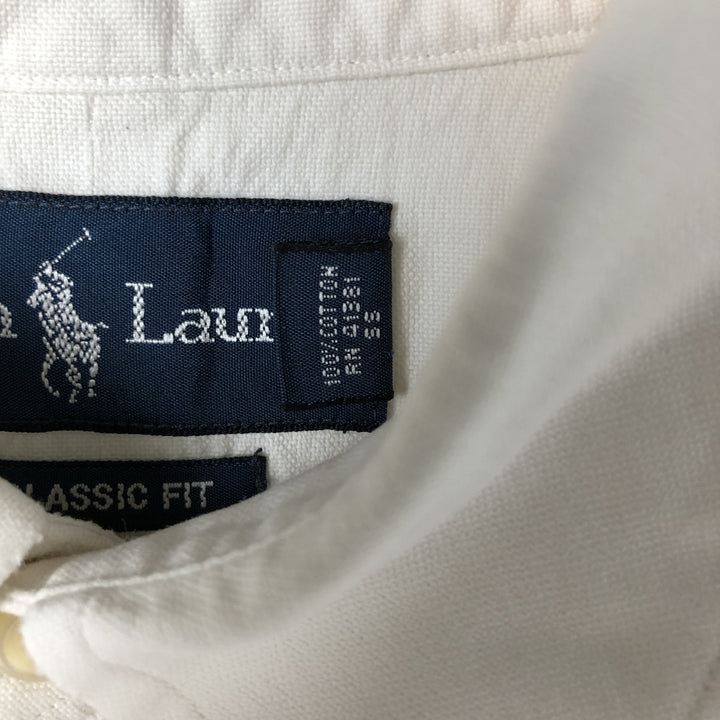 Ralph Lauren Classic Fit Long Sleeve Button Down Shirt, Men's Size L cotton white type Vintage Second Hand