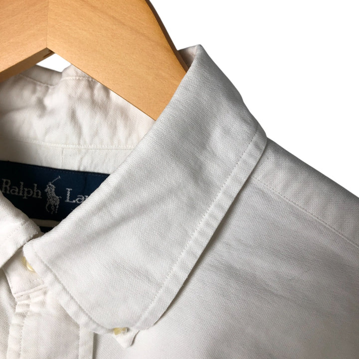 Ralph Lauren Classic Fit Long Sleeve Button Down Shirt, Men's Size L cotton white type Vintage Second Hand