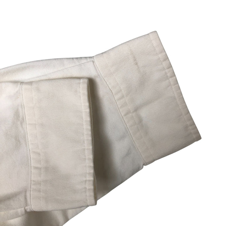 Ralph Lauren CUSTOM FIT long sleeve button down shirt, men's size L cotton white type Vintage Second Hand