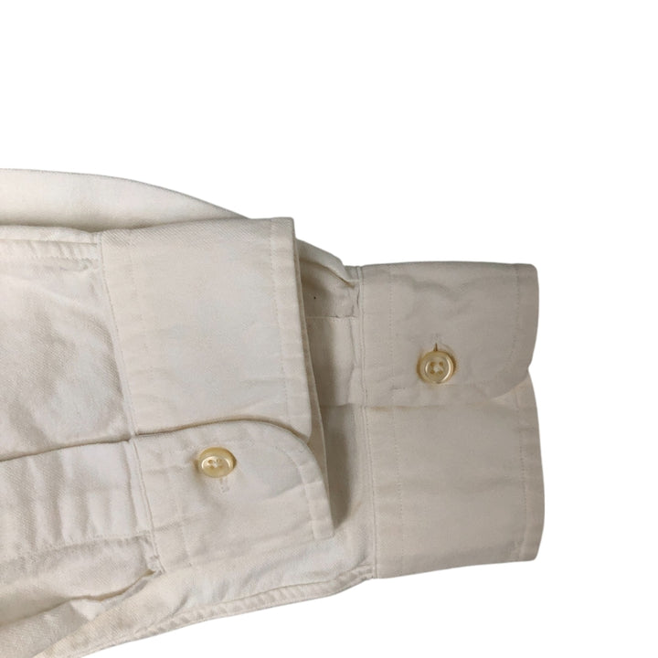 Ralph Lauren CUSTOM FIT long sleeve button down shirt, men's size L cotton white type Vintage Second Hand