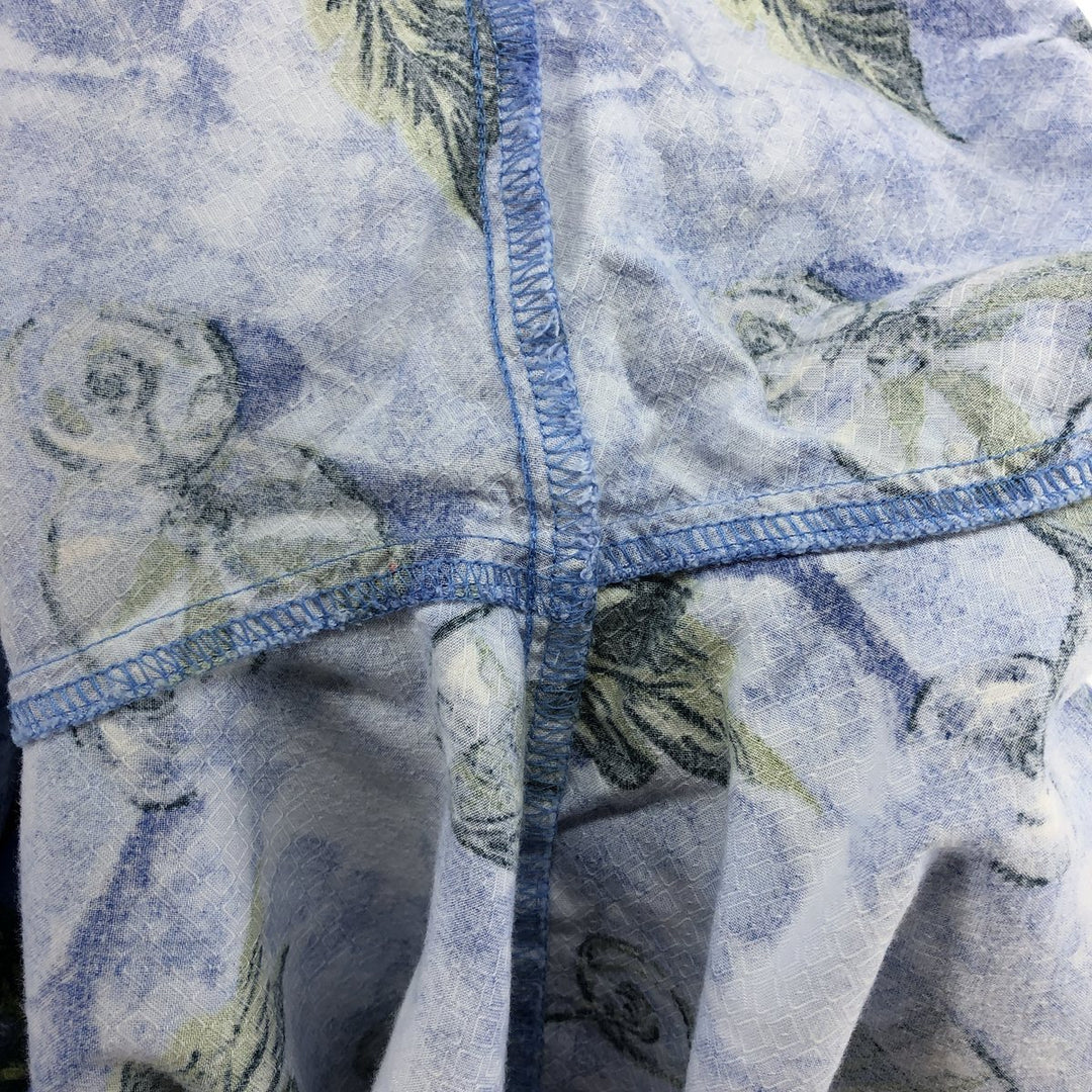 00'S Columbia RIVER LODGE Open Collar Hawaiian Aloha Shirt Box Shirt Men's XL cotton blue type Vintage Second Hand