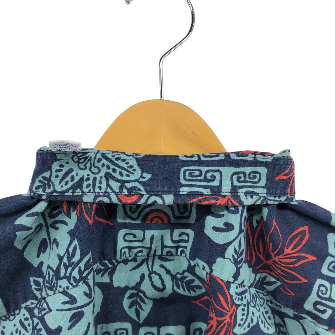 90'S Reyn Spooner Joe Ke Alohas All-Over Print Hawaiian Aloha Shirt Box Shirt Men's XL Vintage cotton navy blue type Vintage Second Hand