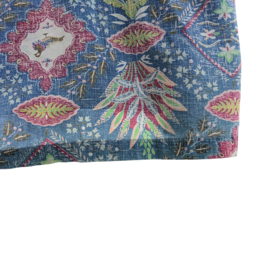 90'S Reyn Spooner Swimsuit Tag All-Over Print Pullover Button-Down Hawaiian Aloha Shirt Box Shirt Men's L Size unclear blue type Vintage Second Hand