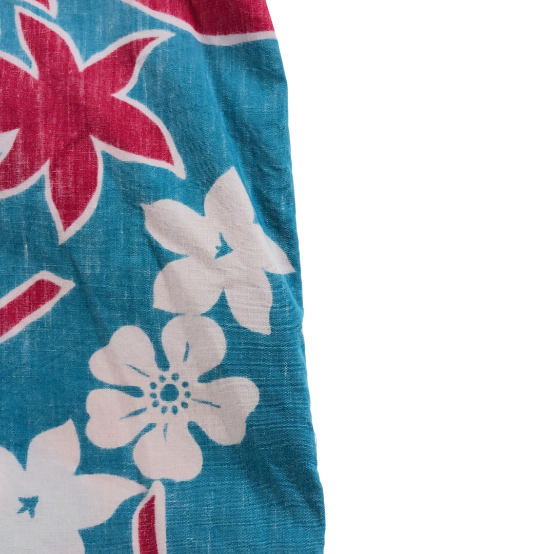 Reyn Spooner Phil Edwards All-over Botanical Pattern Button-down Hawaiian Aloha Shirt Box Shirt Men's Size L unclear Blue type light blue Vintage Second Hand