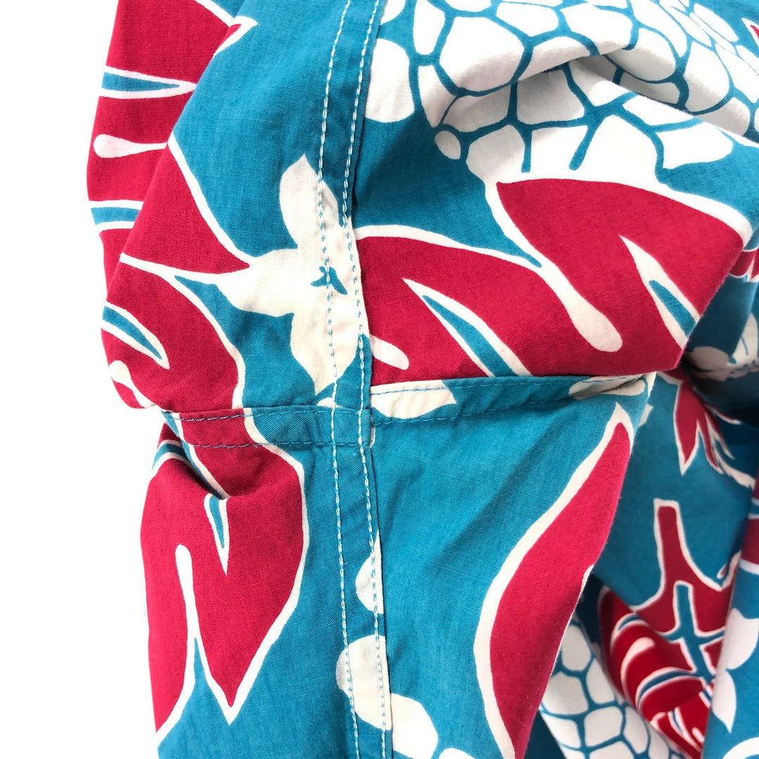 Reyn Spooner Phil Edwards All-over Botanical Pattern Button-down Hawaiian Aloha Shirt Box Shirt Men's Size L unclear Blue type light blue Vintage Second Hand