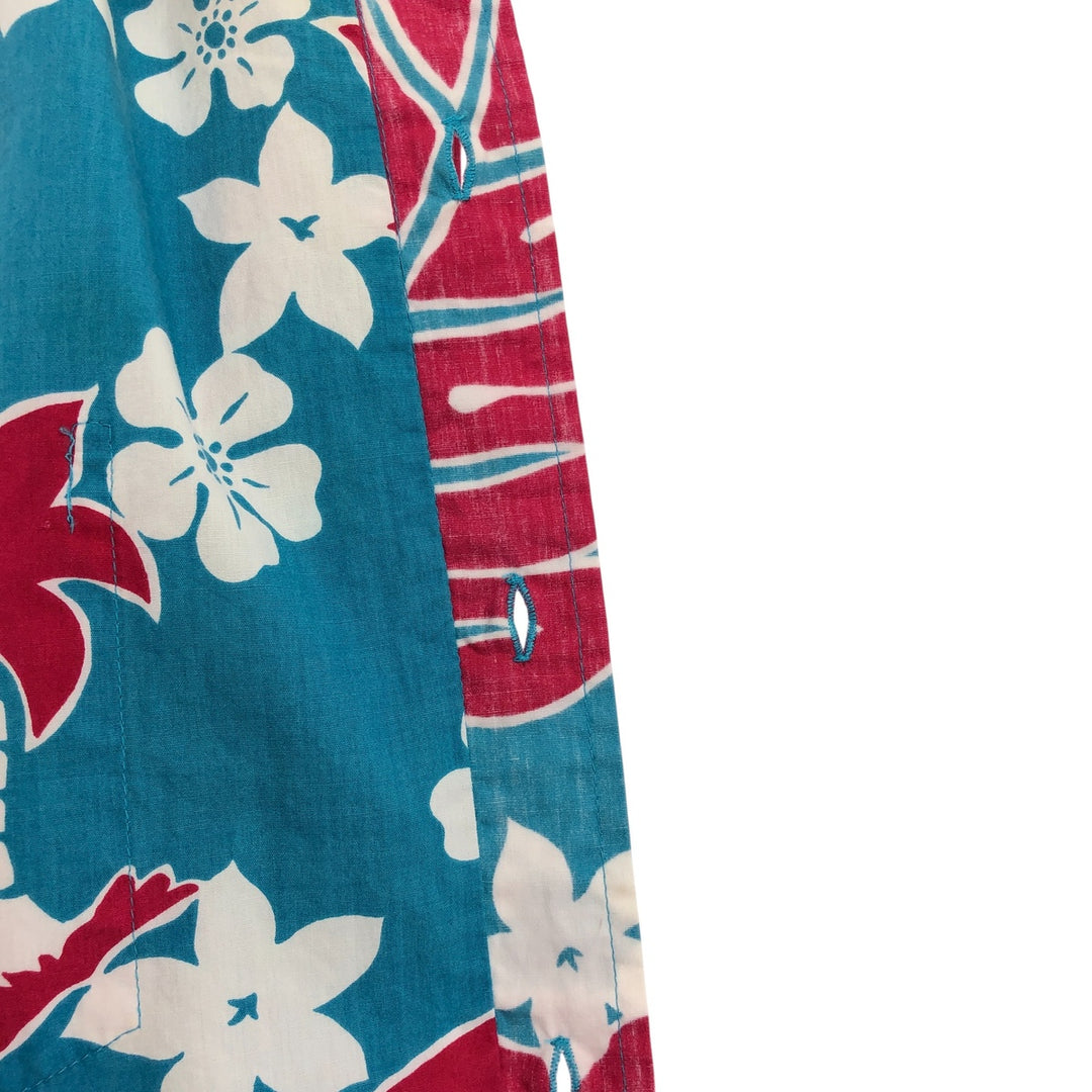 Reyn Spooner Phil Edwards All-over Botanical Pattern Button-down Hawaiian Aloha Shirt Box Shirt Men's Size L unclear Blue type light blue Vintage Second Hand