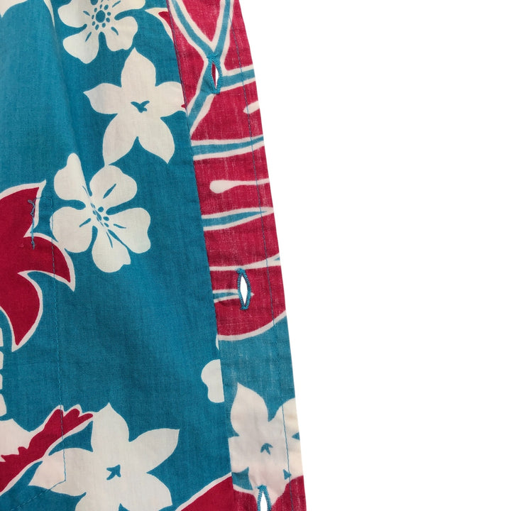 Reyn Spooner Phil Edwards All-over Botanical Pattern Button-down Hawaiian Aloha Shirt Box Shirt Men's Size L unclear Blue type light blue Vintage Second Hand