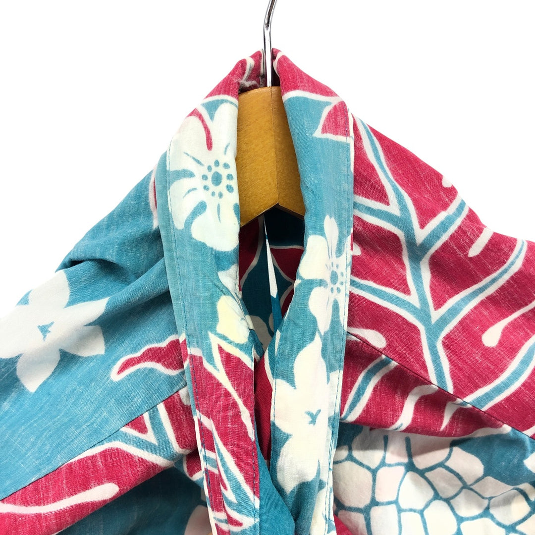 Reyn Spooner Phil Edwards All-over Botanical Pattern Button-down Hawaiian Aloha Shirt Box Shirt Men's Size L unclear Blue type light blue Vintage Second Hand
