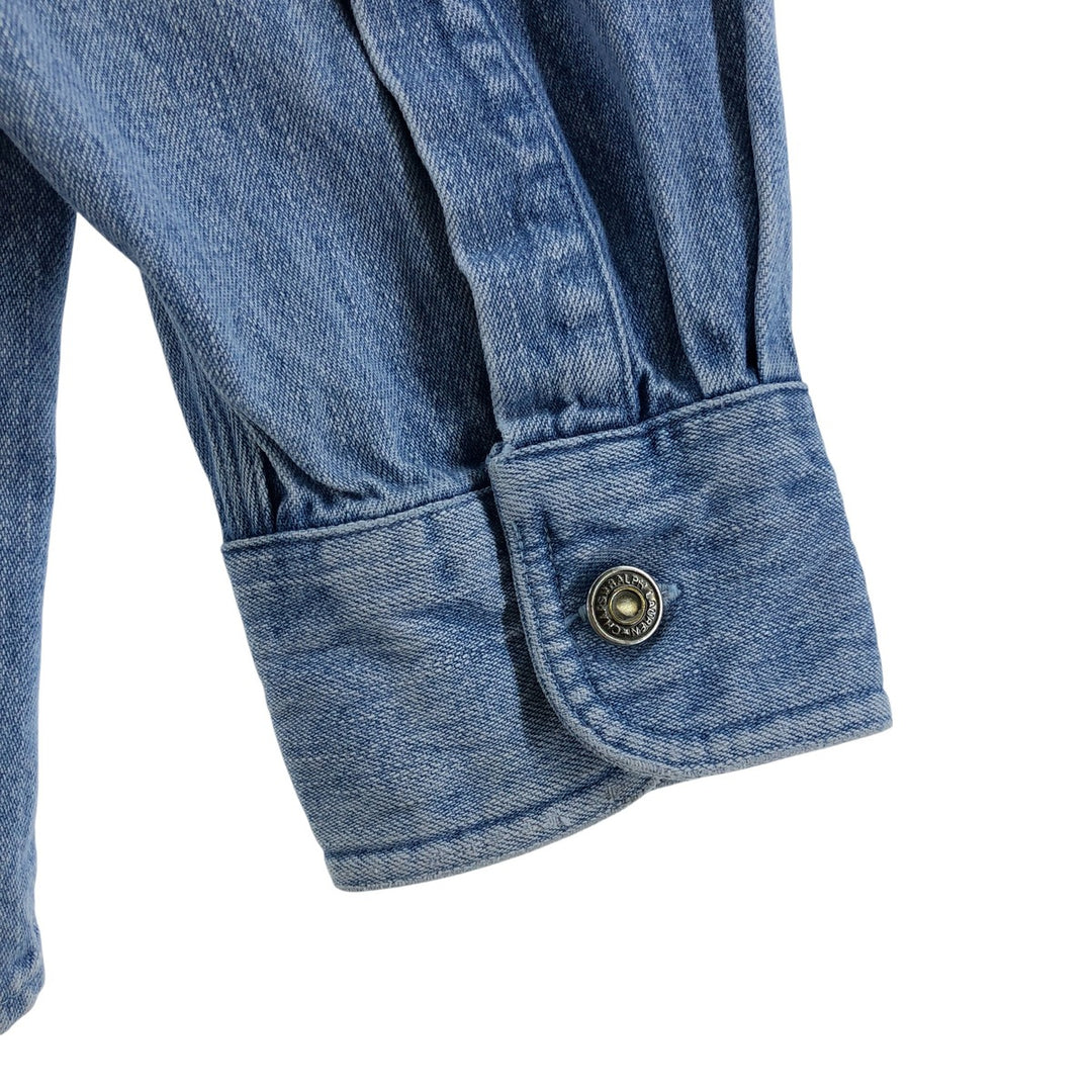 90'S Ralph Lauren CHAPS long sleeve button down denim shirt men's size L vintage cotton blue type Vintage Second Hand