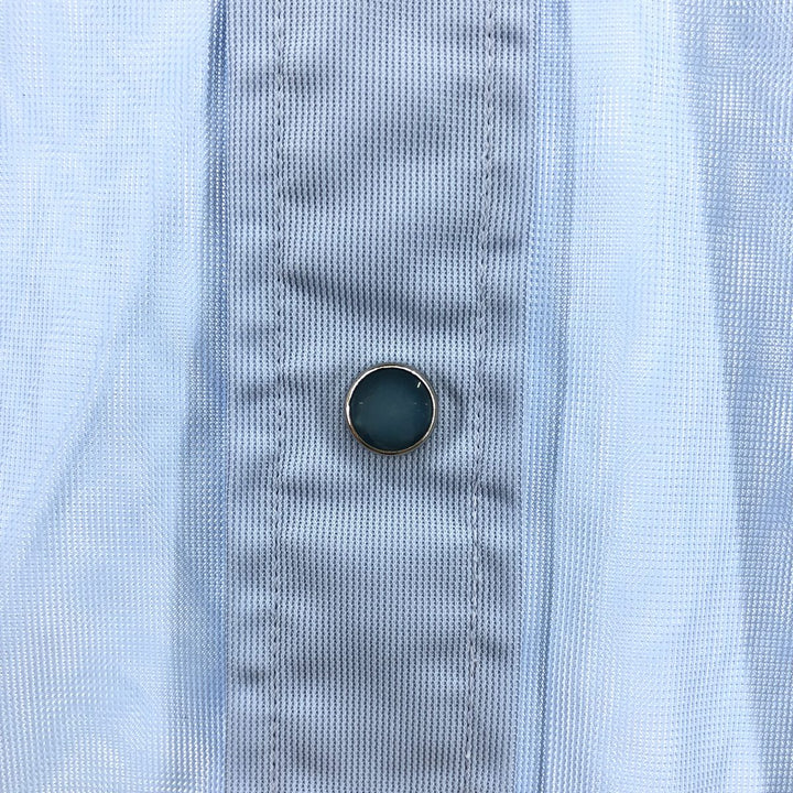 70'S H BAR C Long Sleeve Western Shirt, Men's M Size, Vintage polyester Blue type light blue Vintage Second Hand