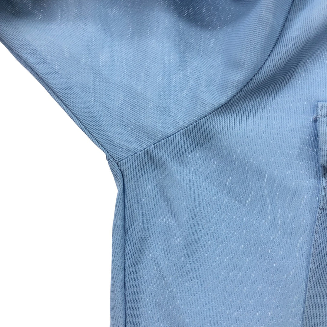 70'S H BAR C Long Sleeve Western Shirt, Men's M Size, Vintage polyester Blue type light blue Vintage Second Hand