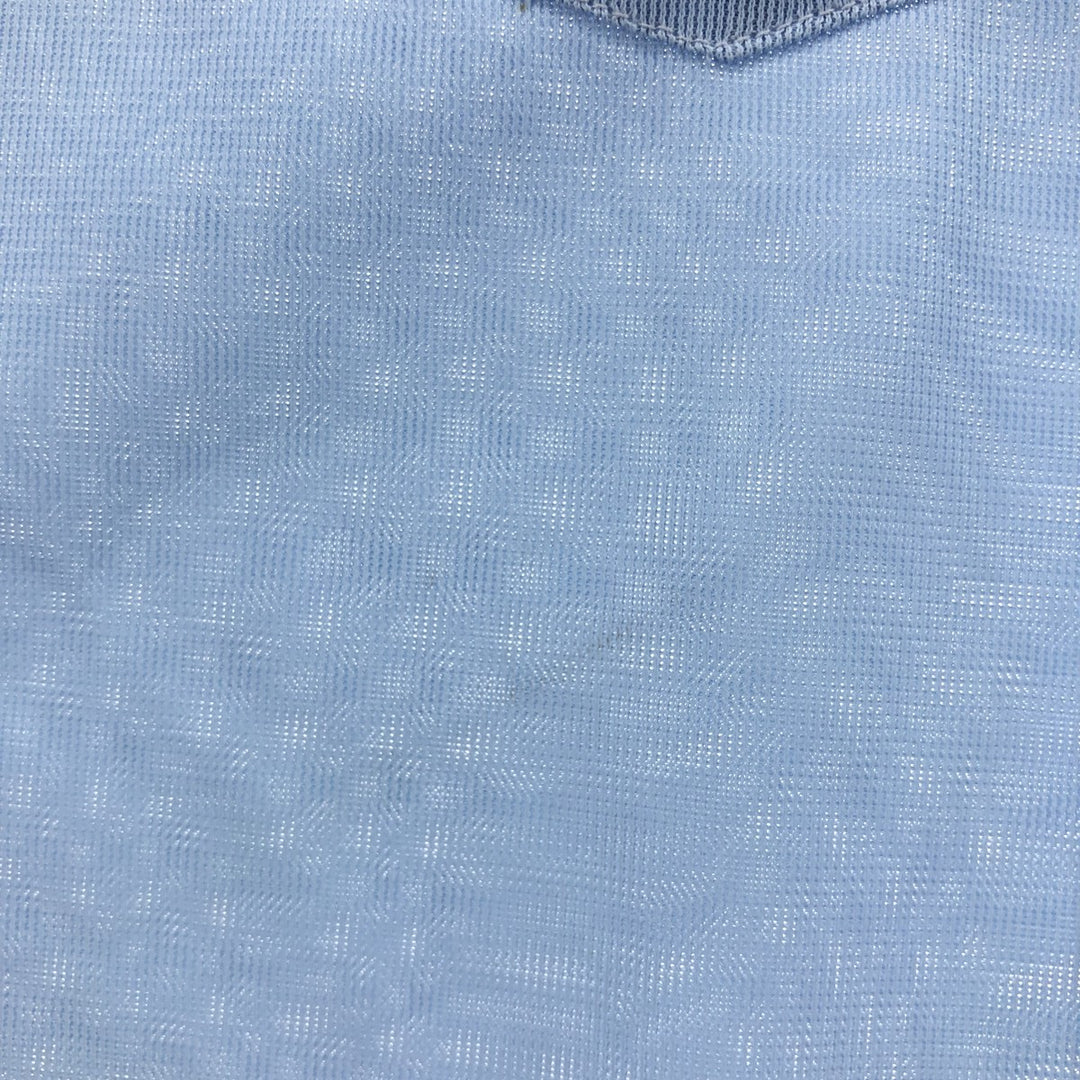 70'S H BAR C Long Sleeve Western Shirt, Men's M Size, Vintage polyester Blue type light blue Vintage Second Hand