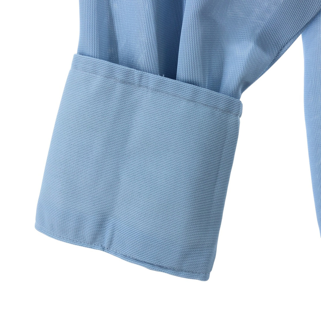 70'S H BAR C Long Sleeve Western Shirt, Men's M Size, Vintage polyester Blue type light blue Vintage Second Hand