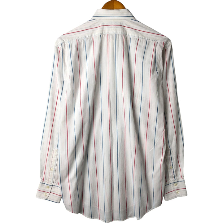 Burberry's BURBERRYS OF LONDON Long Sleeve Striped Shirt Made in USA Men's L Size Vintage cotton white type Vintage Second Hand
