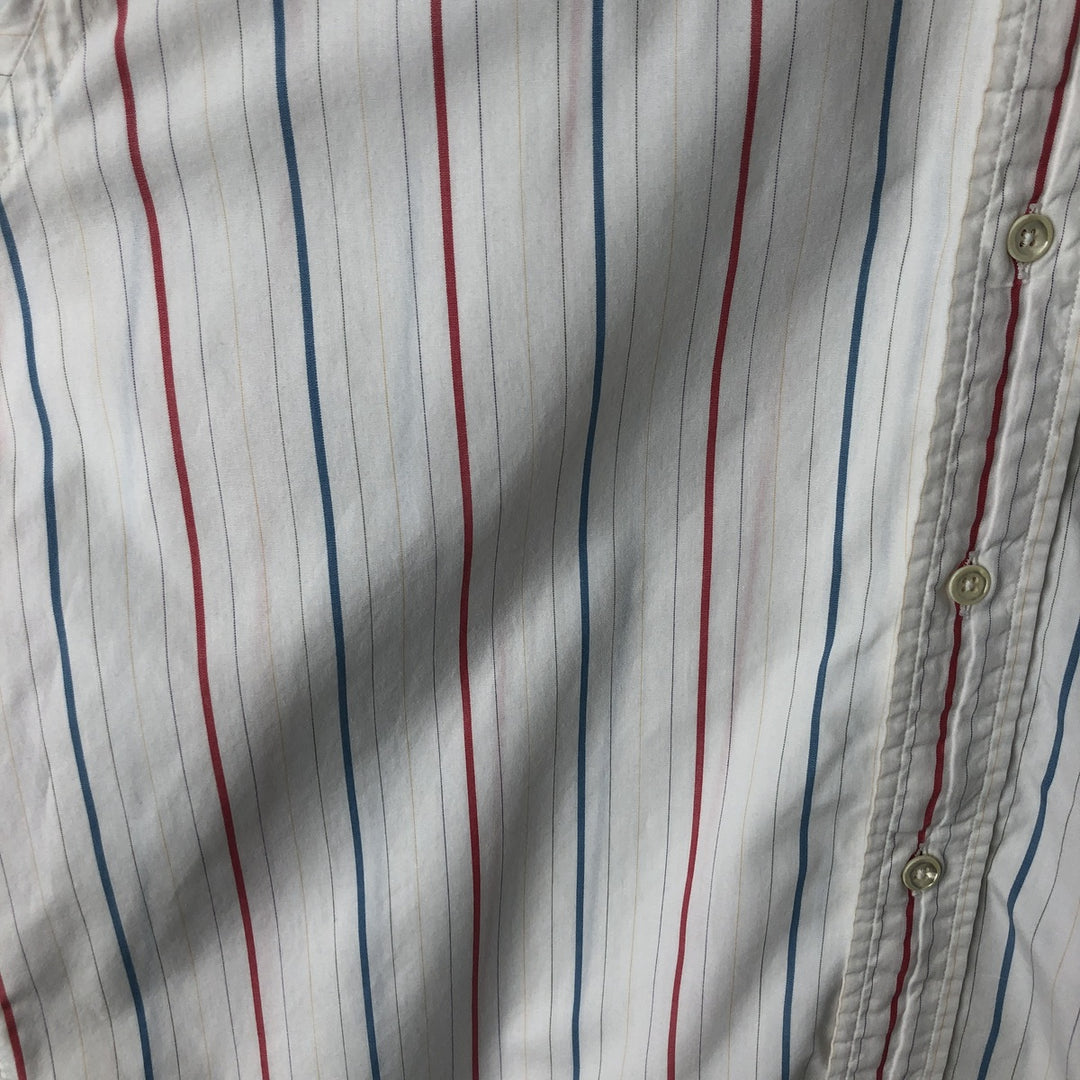 Burberry's BURBERRYS OF LONDON Long Sleeve Striped Shirt Made in USA Men's L Size Vintage cotton white type Vintage Second Hand